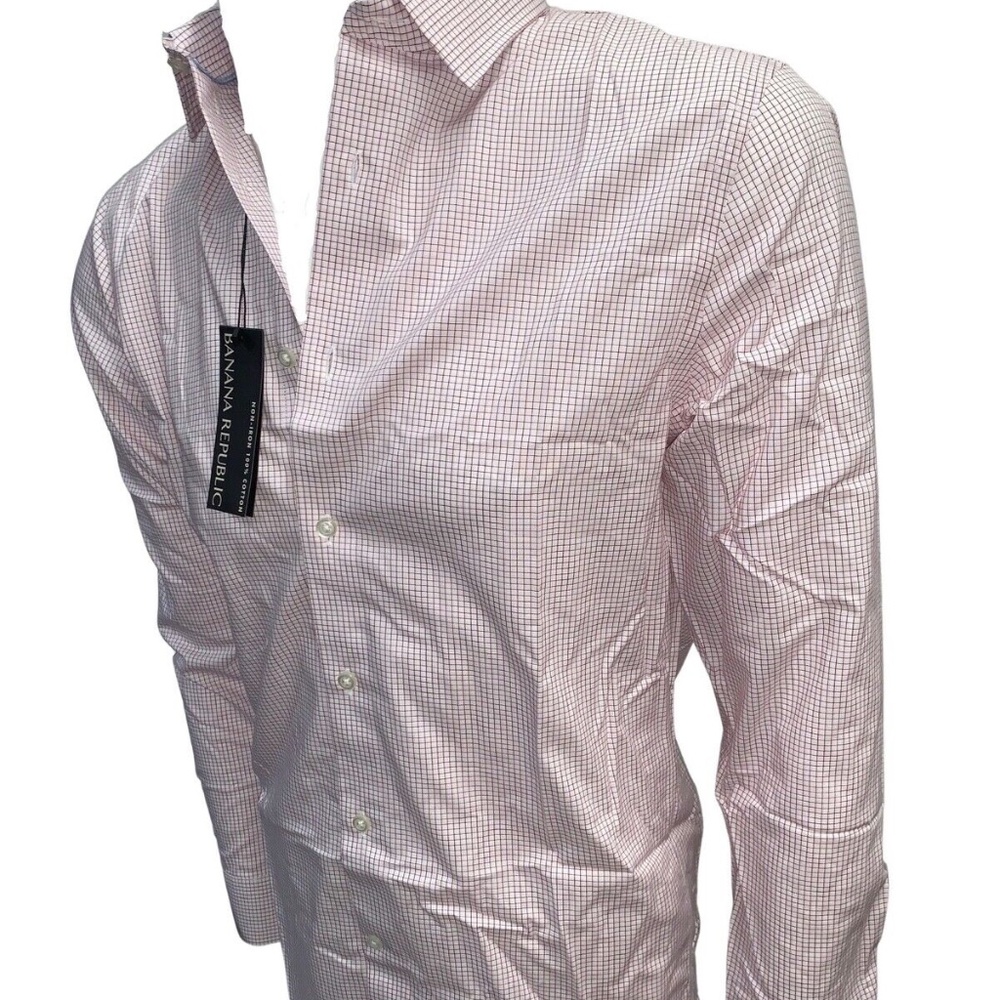 Banana Republic Mens Non-Iron Slim Fit Button Down Color Pink 491170 NWT